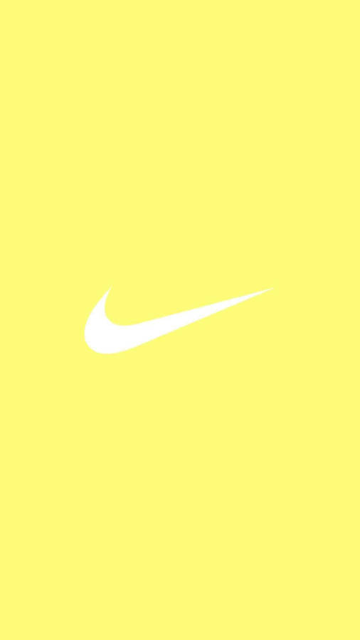 Download free Mesmerizing Splash Of Cute Pastel Yellow Aesthetic With Iconic Nike Logo Wallpaper MrWallpaper