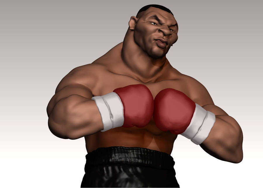 Mike Tyson 4k Cartoon Art Wallpaper