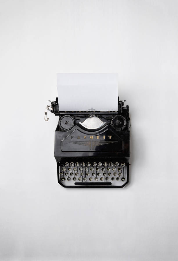 Minimalist Aesthetic Black Typewriter
