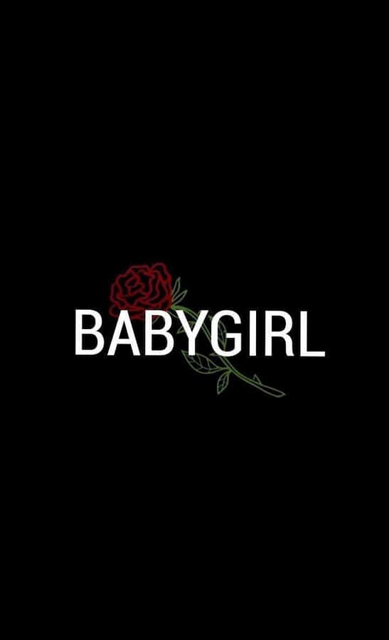 Minimalist Baby Girl Black And Red Aesthetic Illustration Wallpaper