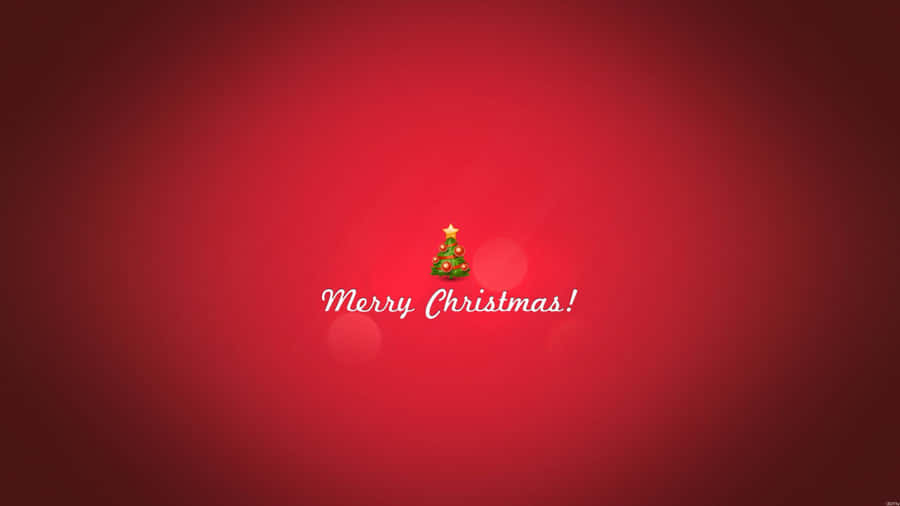 Minimalist Christmas Desktop Red Space Wallpaper