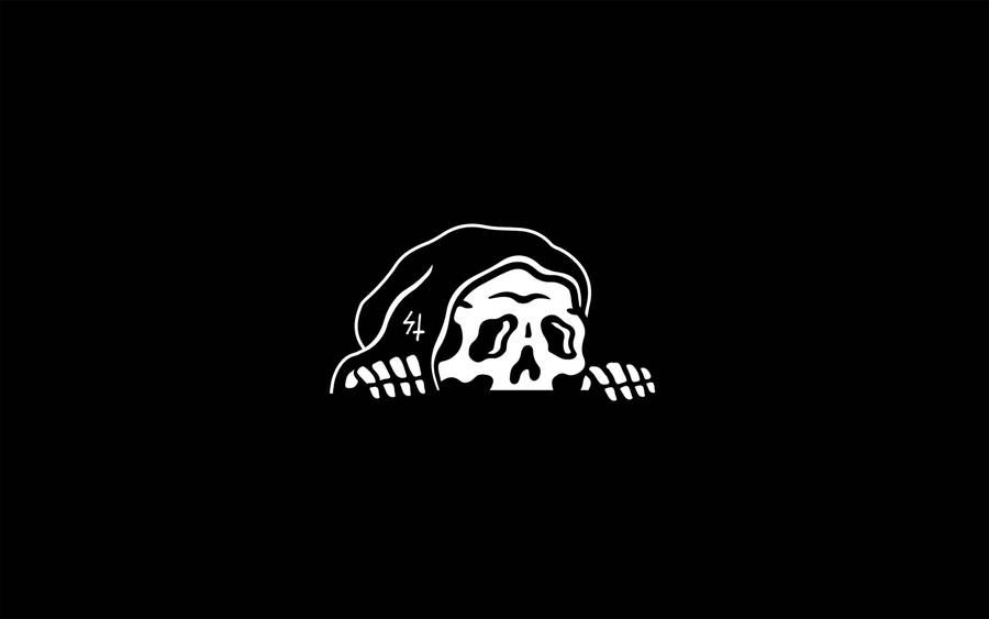 Minimalist Goth Grim Reaper Wallpaper