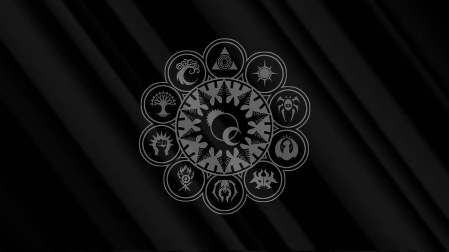 Minimalist Magic Circle And Symbols Wallpaper