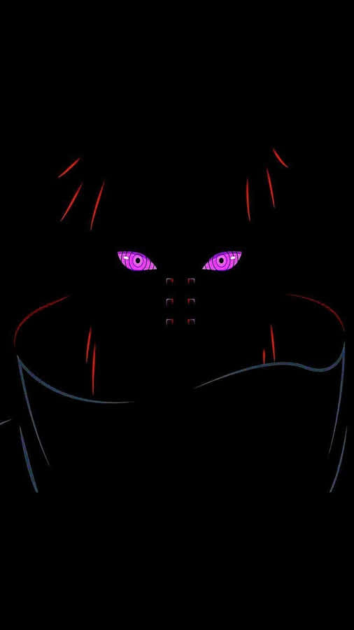 Minimalist Pain Purple Naruto Neon Wallpaper