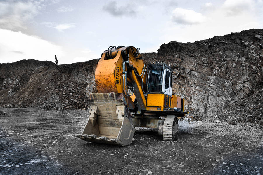 Excavator working in the water, making the foundation for a new bridge  Stock Photo - Alamy