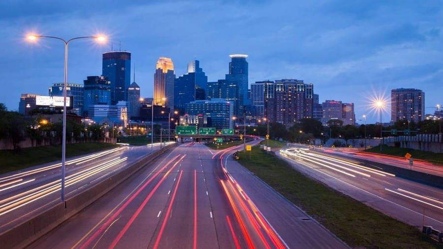 Cities, Night, City, Skyscraper, Building, Highway, Minneapolis, , Time  Lapse, HD wallpaper | Peakpx