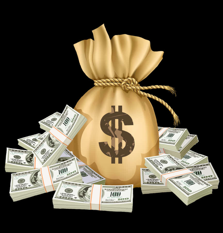 Money Bag Filled To The Brim Wallpaper