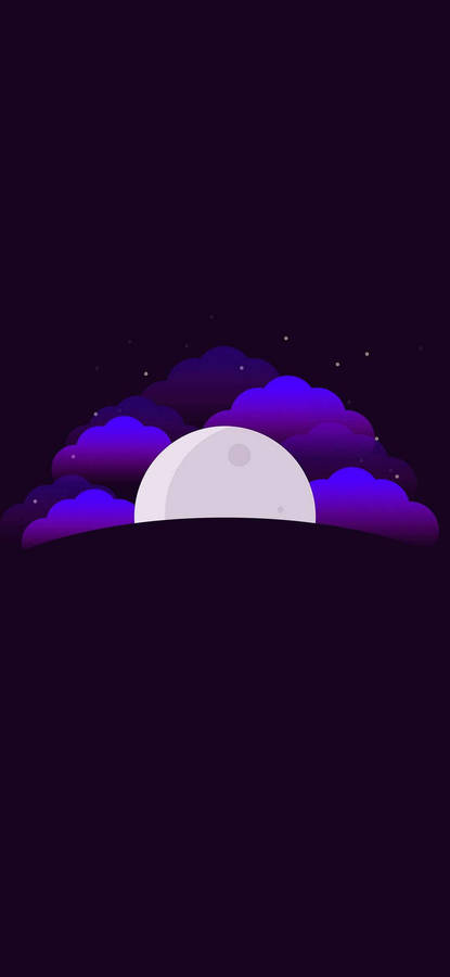 Download free Moon Purple Clouds Minimalist Android Wallpaper ...