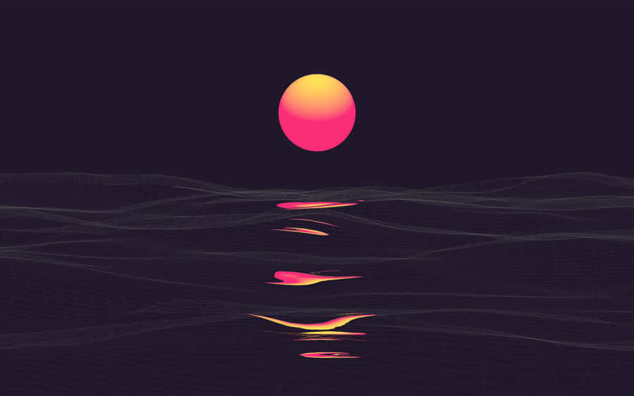 Moonlight Reflection Minimalist Abstract Wallpaper