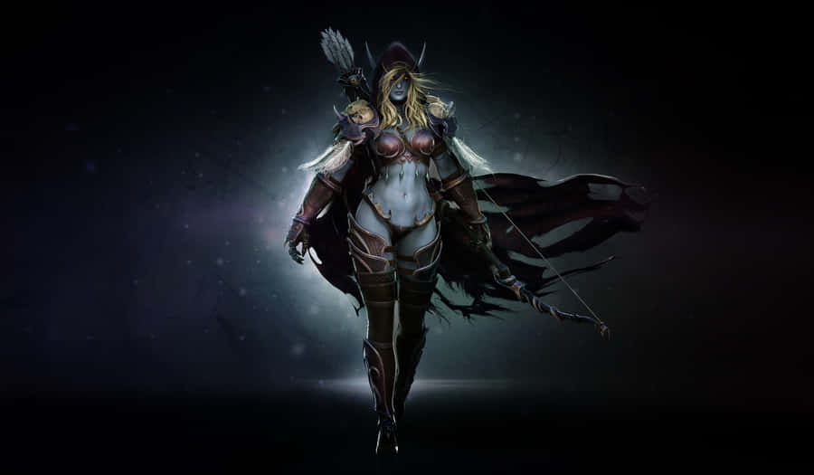 Moonlit Sylvanas Windrunner Desktop Wallpaper