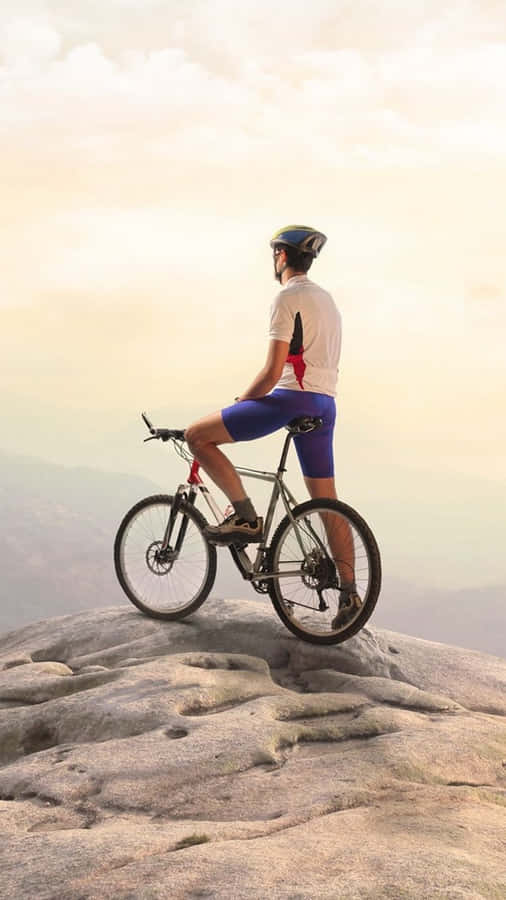 Mountain Bike Iphone Top Of The Hill Wallpaper