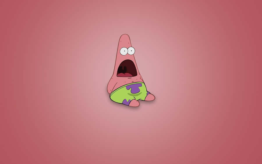 Mouth Open Patrick Aesthetic Spongebob Desktop Wallpaper