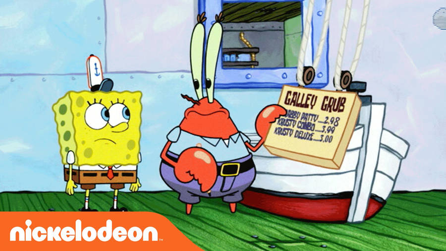 Download Free Mr Krabs Patty Menu Wallpaper