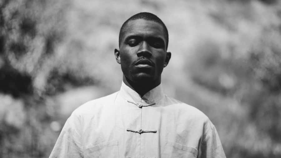 Multi-platinum Recording Artist Frank Ocean Relaxes With Laptop. Wallpaper