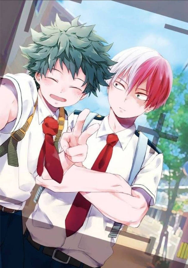 Download free My Hero Academia Todoroki And Deku Selfie Wallpaper ...