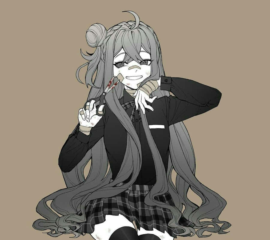 Mysterious Grunge Anime Girl Wallpaper