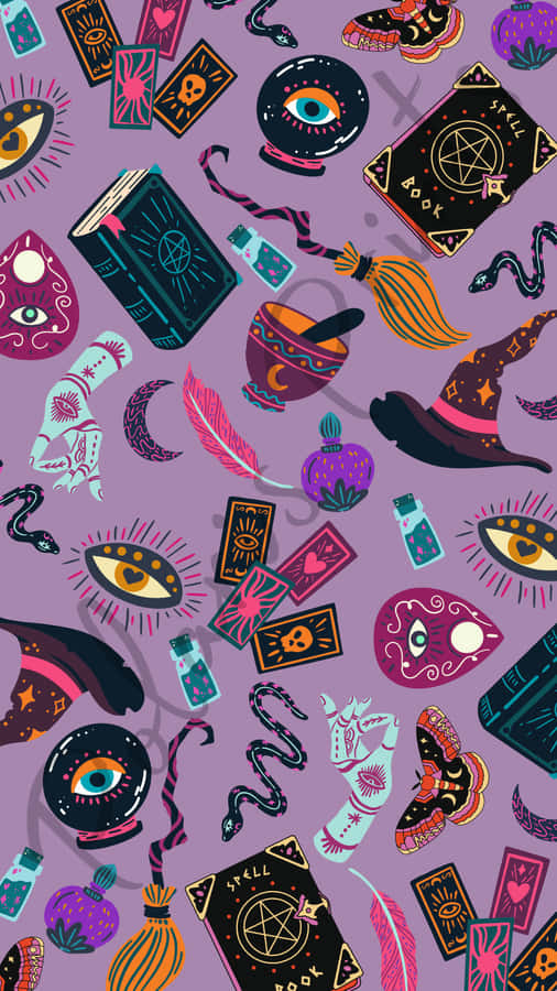 Mystical_ Witchcraft_ Pattern Wallpaper