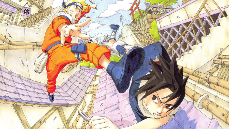 Naruto Aesthetic Computer Set-up Wallpaper
