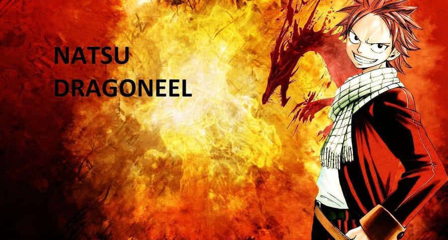Natsu Dragneel Unleashing His Flame Magic Wallpaper