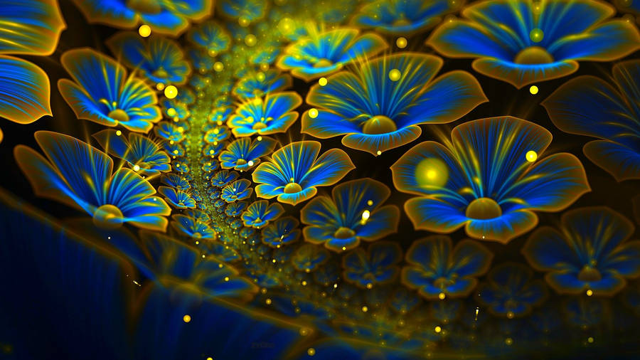 Nature Glowing Flowers Wallpaper