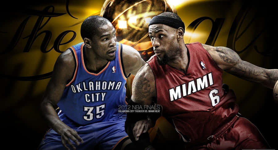 Nba Players From The Golden State Warriors, Los Angles Lakers And Oklahoma City Thunder At The Staples Center Wallpaper