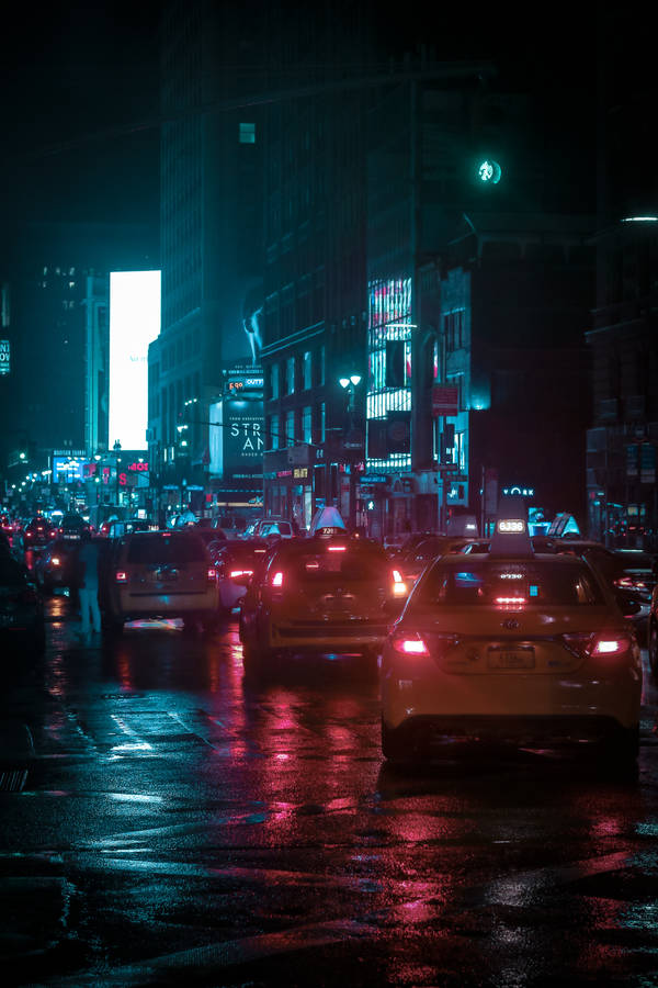 Download free Neon Cars On Busy Street Wallpaper - MrWallpaper.com