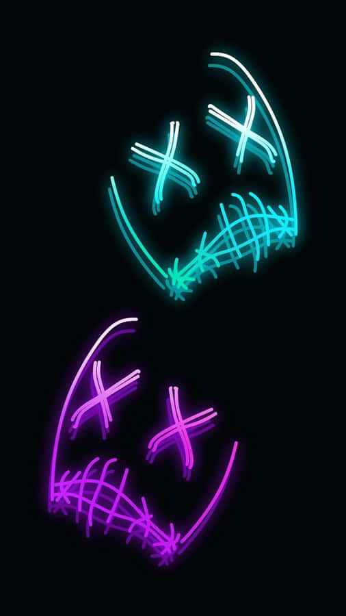 Neon Mask Wallpaper