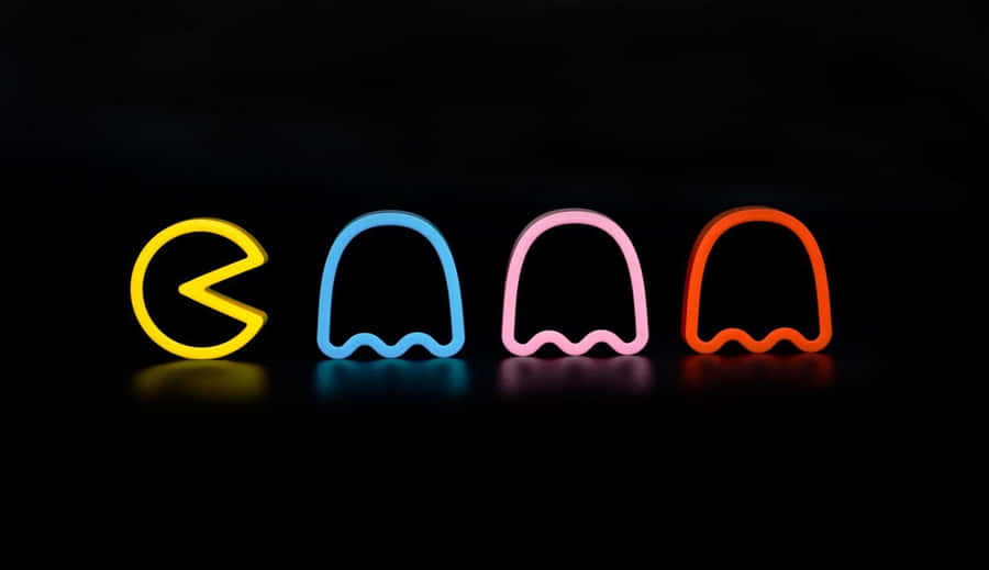 Neon Pac Man - Pac Man Neon Sign Wallpaper