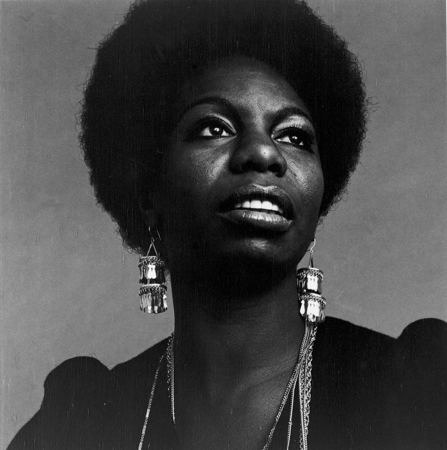 Download free Nina Simone American Singer Look Up Pose Wallpaper ...