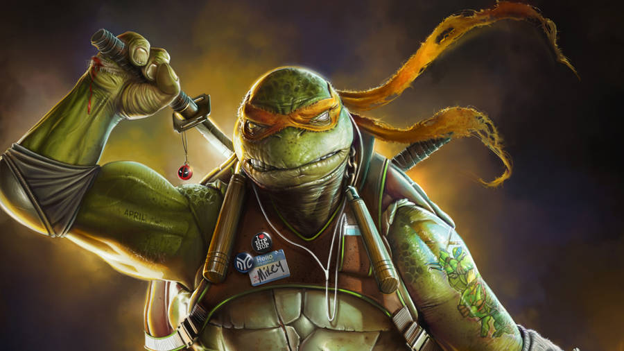 Ninja Turtle Feral Michelangelo Wallpaper