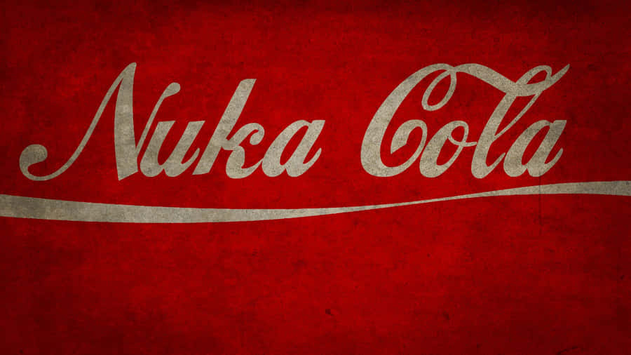 Nuka Cola Logo On A Red Background Wallpaper