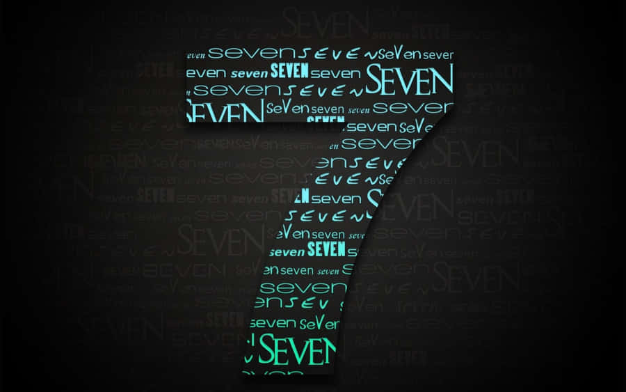 Number 7 Dark Green Wallpaper