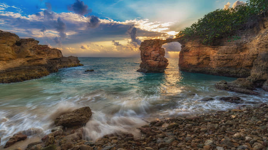 Ocean Stone Arch Wallpaper