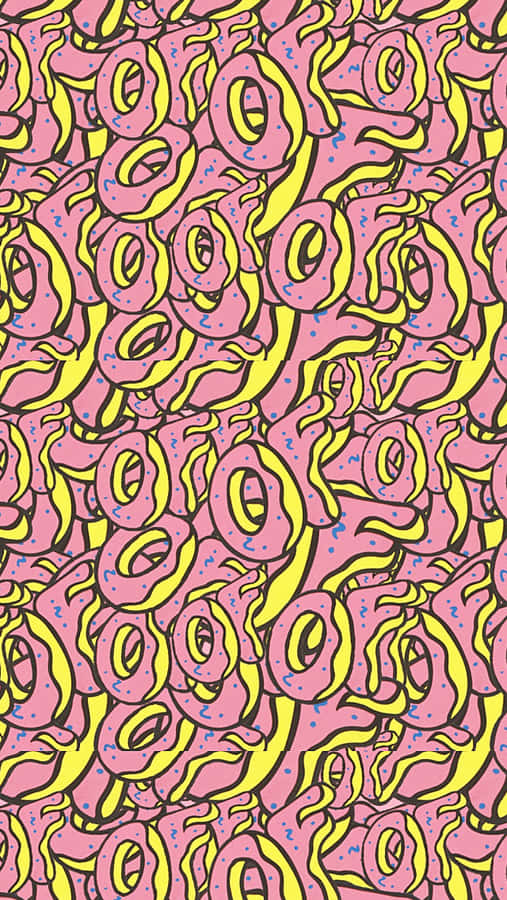 Odd Pink Donuts [wallpaper] Wallpaper