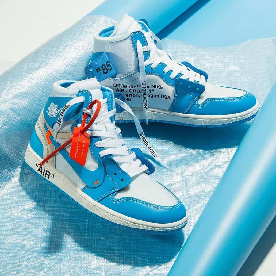 Off White Jordan 1 Blue Aesthetic Wallpaper