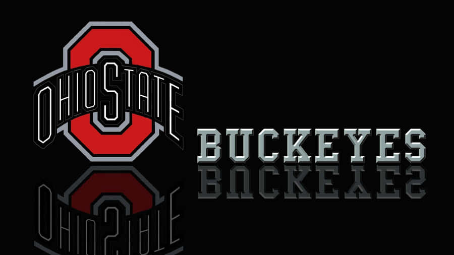 Ohio State Buckeyes Logo On A Black Background Wallpaper