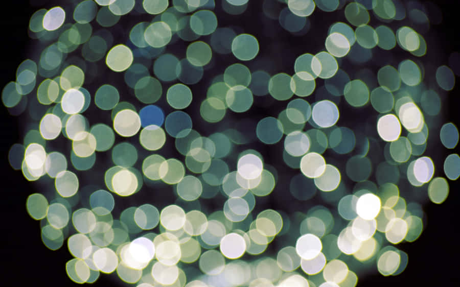 Olive Greenaesthetic Desktop Light Orbs Wallpaper