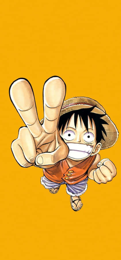 One Piece Luffy Iphone Piece Sign Digital Art Wallpaper