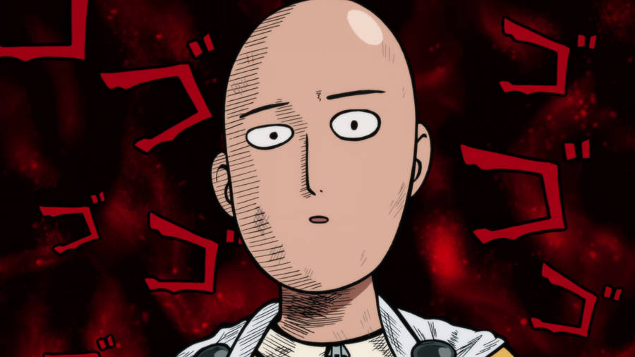 One-Punch Man, Saitama, red gloves, yellow, manga, anime