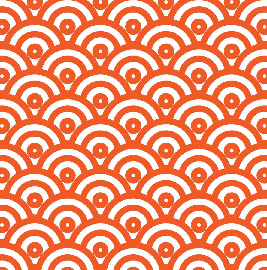 Orange Circles Pattern Wallpaper