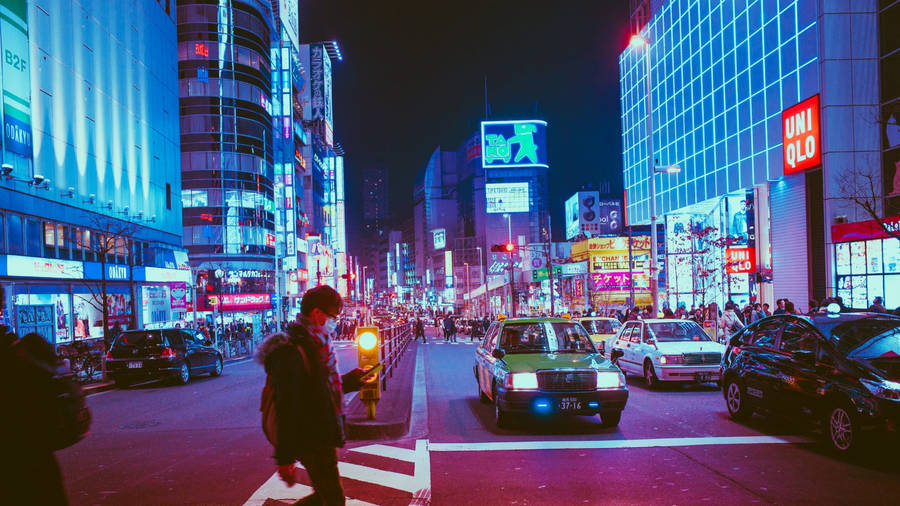 Wallpaper the city, street, Japan, lighting, traffic, skyscrapers,  megapolis, Osaka for mobile and desktop, section город, resolution  4288x2848 - download