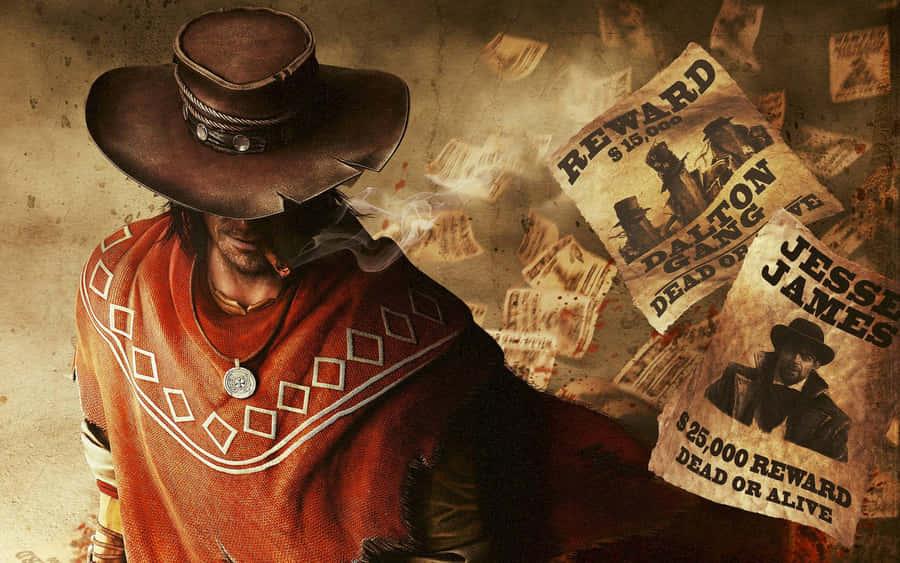 Outlaw Jesse James Wanted Posters Painting Wallpaper
