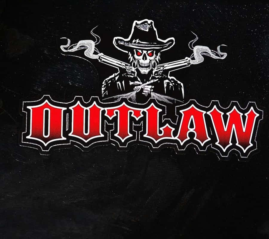 Outlaw Skull Cowboy Double Revolver Wallpaper