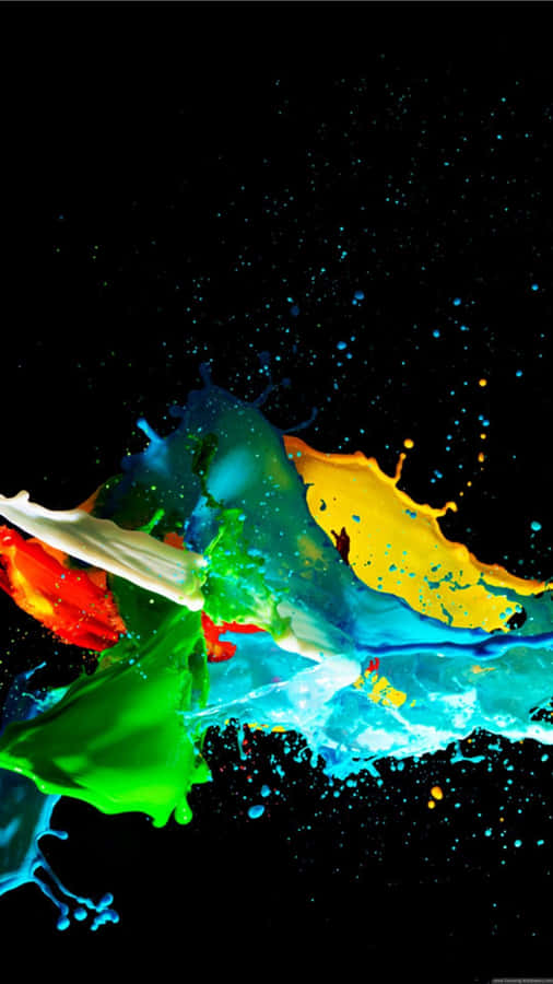 Paint Splash Super Amoled Display Wallpaper
