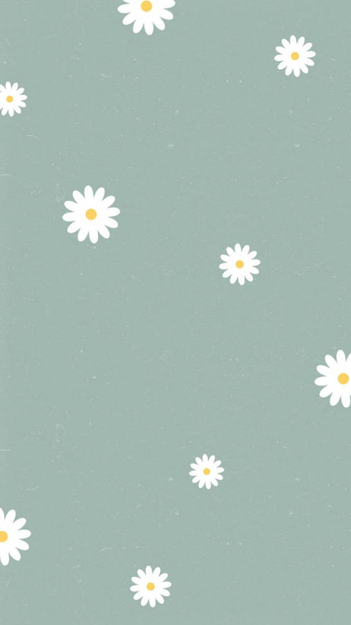 Download free Pale Green White Daisy Aesthetic Wallpaper - MrWallpaper.com