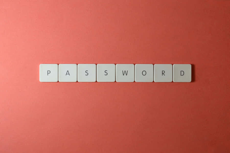 Passwordon Keyboard Tileson Red Background Wallpaper