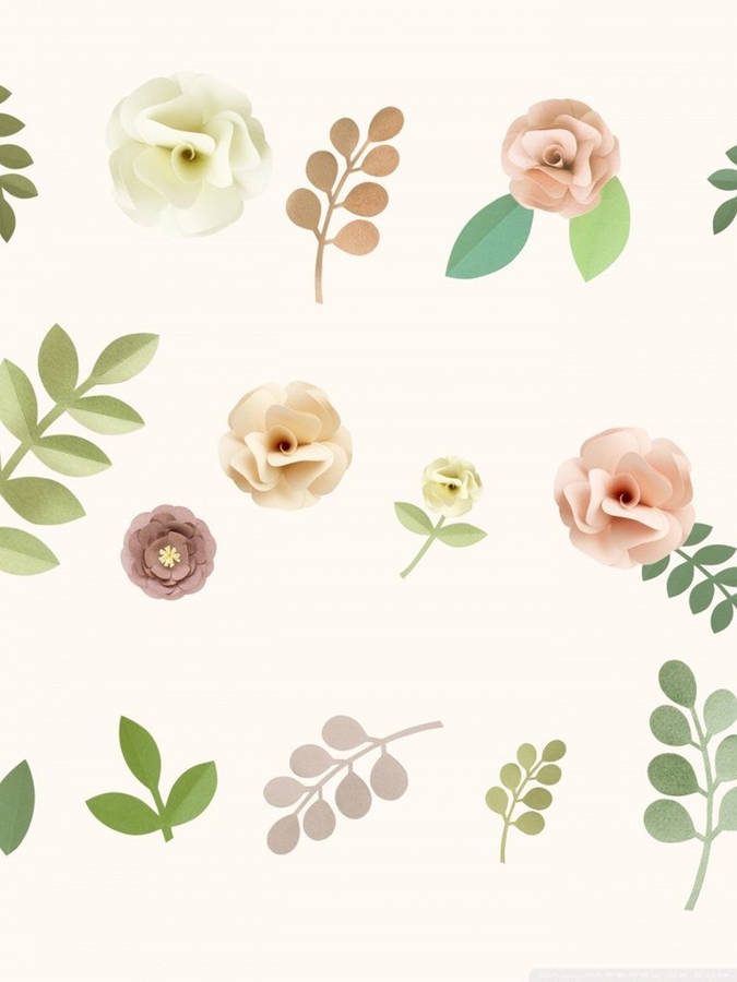 Download free Pastel Ipad Roses And Leaves Wallpaper - MrWallpaper.com