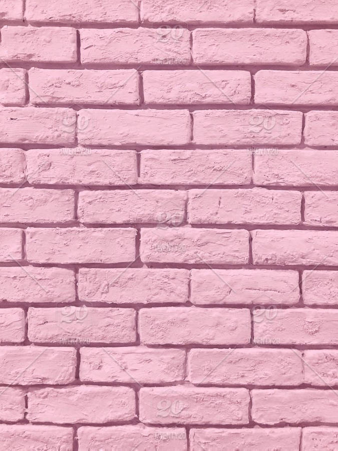 Pastel Pink Brick Background Wallpaper