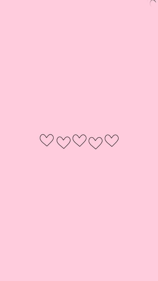 Pastel Pink Hearts Iphone Wallpaper