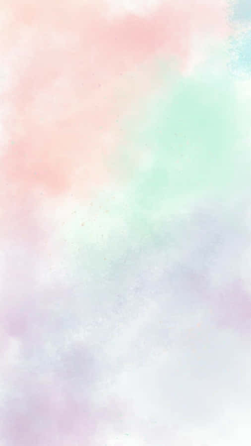 Pastel Watercolor Cloudy Art Wallpaper